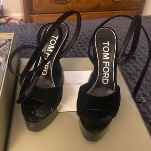 Black Tom Ford Disco Platform Sandal